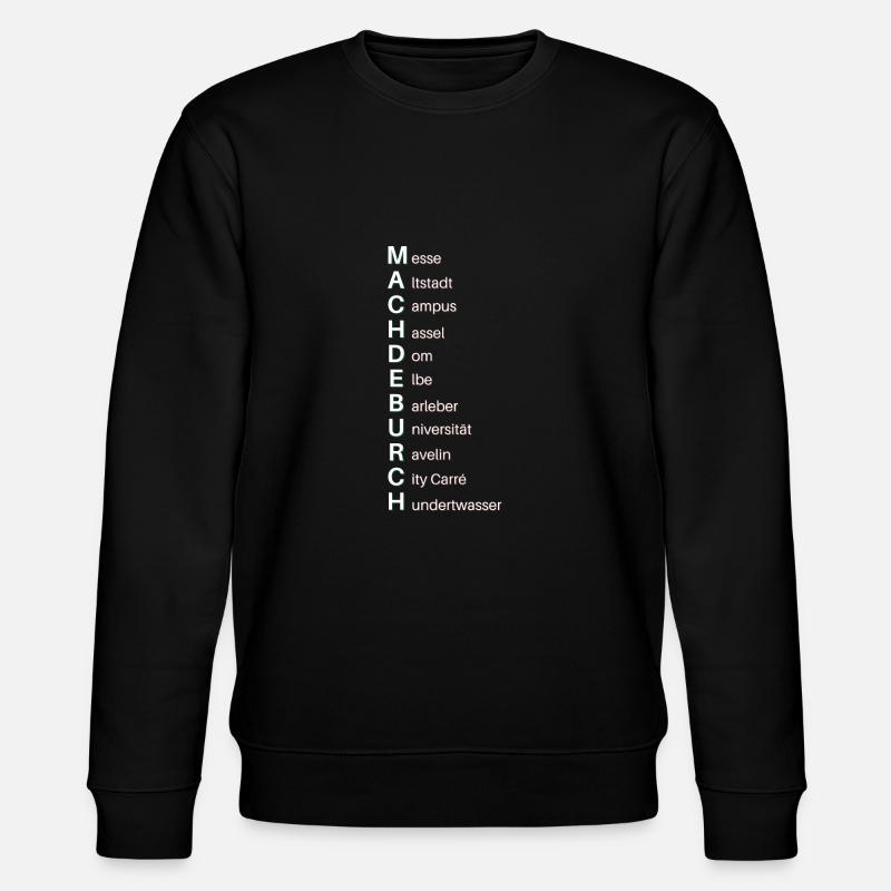 Machdeburch - Stanley/Stella Unisex Bio-Sweatshirt CHANGER  - Schwarz