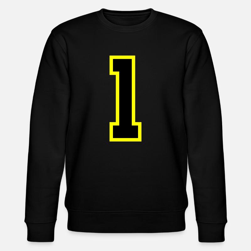 1 Zahl Trikot - Stanley/Stella Unisex Bio-Sweatshirt CHANGER  - Schwarz