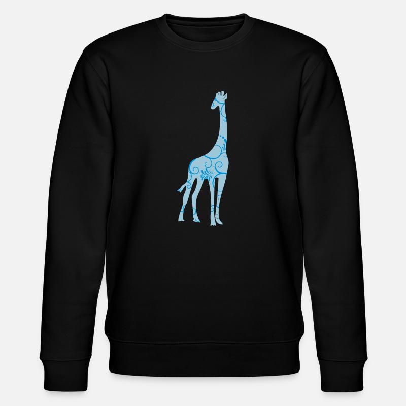 giraffe musterung - Stanley/Stella Unisex Bio-Sweatshirt CHANGER  - Schwarz