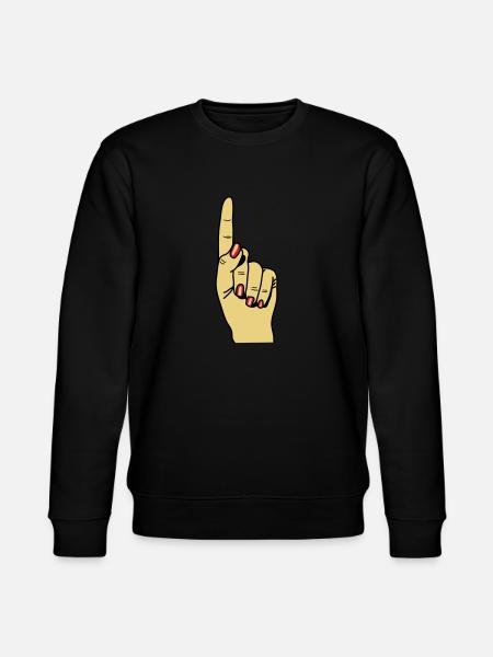zeigefinger - Stanley/Stella CHANGER Unisex Organic Sweatshirt - black