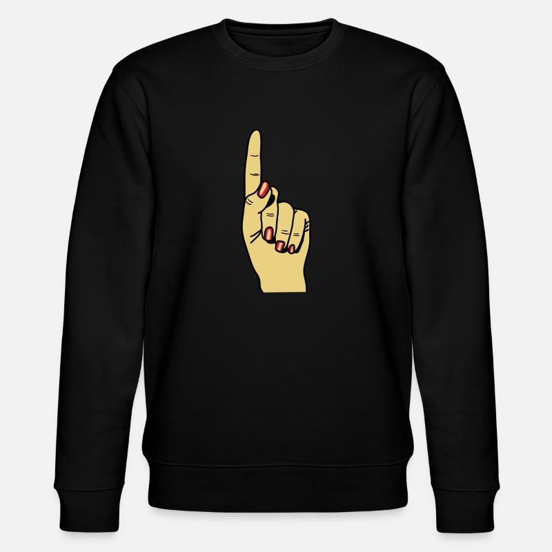 zeigefinger - Stanley/Stella Unisex Bio-Sweatshirt CHANGER  - Schwarz