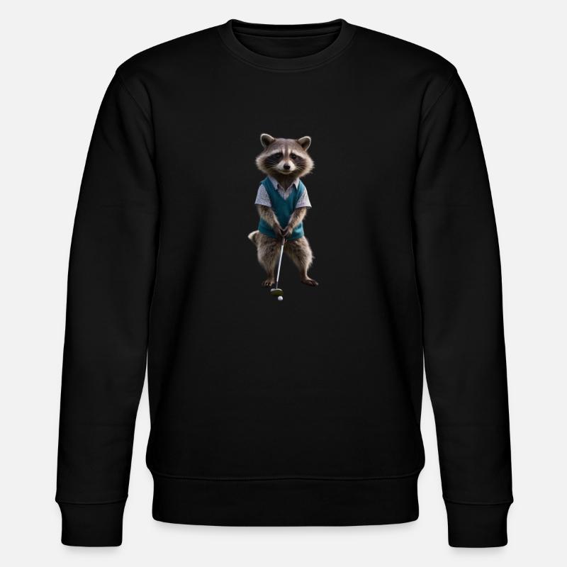 Sport-Waschbär - Stanley/Stella Unisex Bio-Sweatshirt CHANGER  - Schwarz