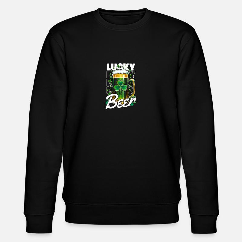 Bière Chanceuse - Saint Patrick - Sweat bio CHANGER Stanley/Stella Unisexe - noir