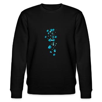 Edelsteine, türkis, Perlen,Sterne, Steine - Stanley/Stella Unisex Bio-Sweatshirt CHANGER  - Schwarz - Vorne - Nik (191cm) & Marisol (170cm)