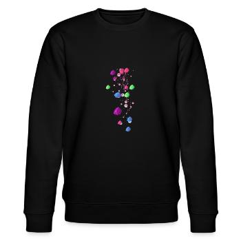 Edelsteine, bunt,Perlen,Sterne, Steine - Stanley/Stella Unisex Bio-Sweatshirt CHANGER  - Schwarz - Vorne - Nik (191cm) & Marisol (170cm)