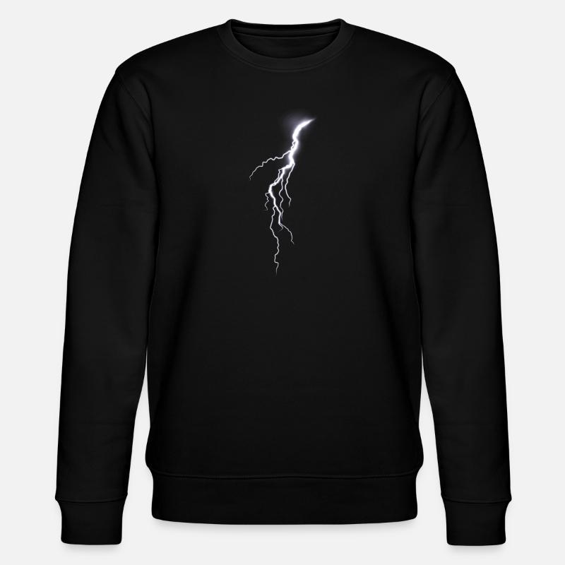 Lightning Bolt Flash - Stanley/Stella CHANGER Unisex Organic Sweatshirt - black