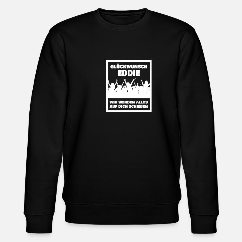 First name Eddie - Stanley/Stella CHANGER Unisex Organic Sweatshirt - black