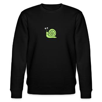 Schnecke 5.3 - Stanley/Stella Unisex Bio-Sweatshirt CHANGER  - Schwarz - Vorne - Nik (191cm) & Marisol (170cm)