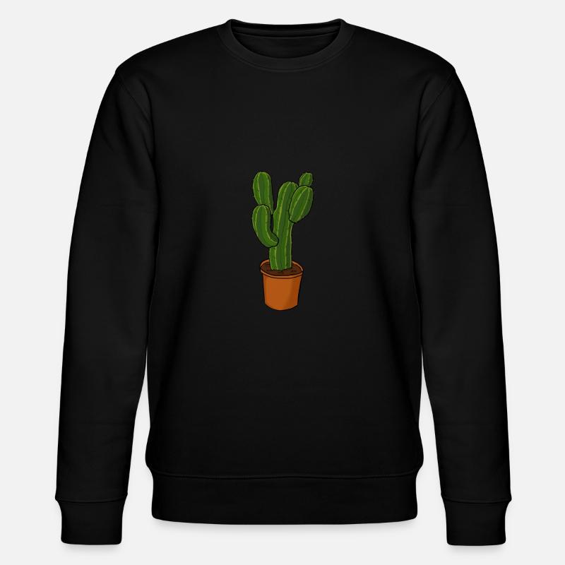 Kaktus - Stanley/Stella Unisex Bio-Sweatshirt CHANGER  - Schwarz