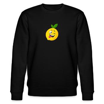 Zitronen-Meme - Stanley/Stella Unisex Bio-Sweatshirt CHANGER  - Schwarz - Vorne - Nik (191cm) & Marisol (170cm)