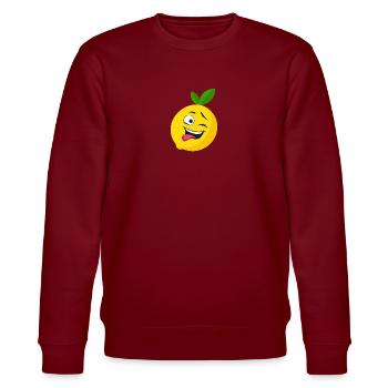 Zitronen-Meme - Stanley/Stella Unisex Bio-Sweatshirt CHANGER  - Burgunderrot - Vorne - Nik (191cm) & Marisol (170cm)