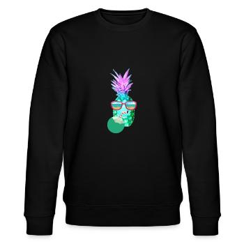 Kokosnuss,Urlaub, Mallorca, Party, Ananas - Stanley/Stella Unisex Bio-Sweatshirt CHANGER  - Schwarz - Vorne - Nik (191cm) & Marisol (170cm)