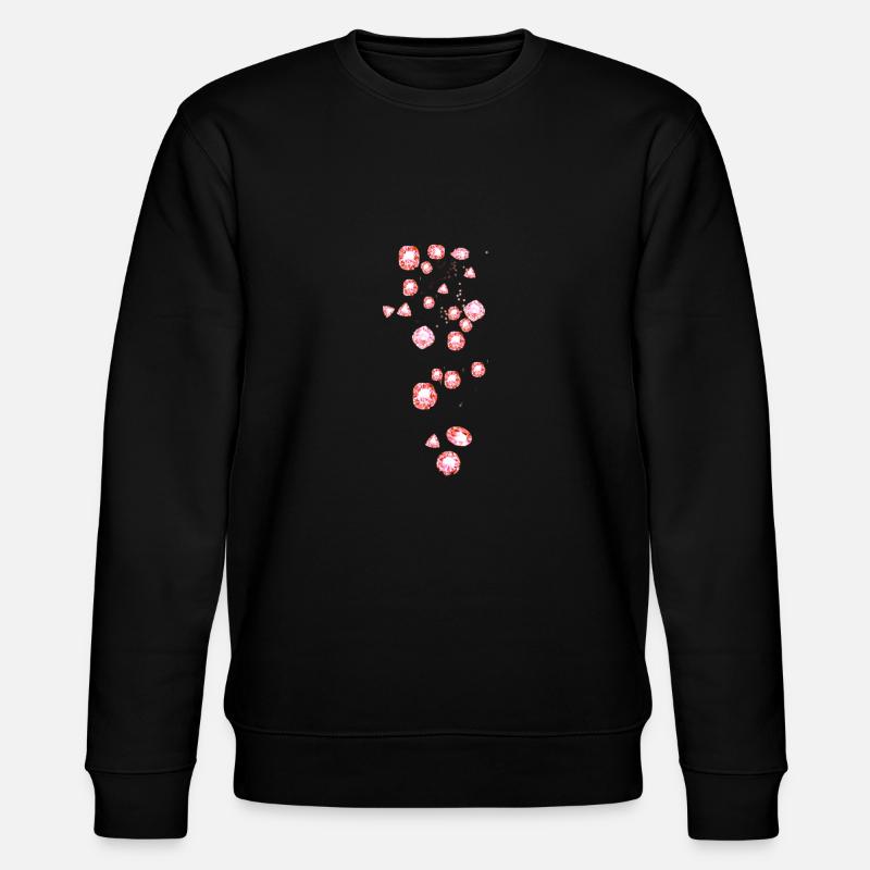 Diamanten, Edelsteine, Kristalle,silber,Brillanten - Stanley/Stella Unisex Bio-Sweatshirt CHANGER  - Schwarz