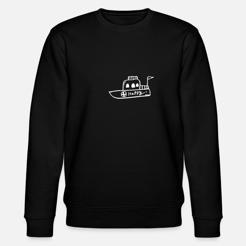 Boat Happy - Stanley/Stella CHANGER Unisex Organic Sweatshirt - black