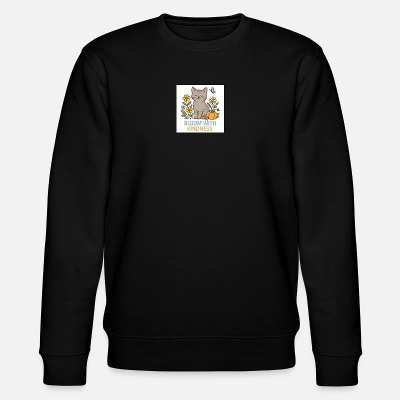Splendeur florale adaptée aux chats - Sweat bio CHANGER Stanley/Stella Unisexe - noir