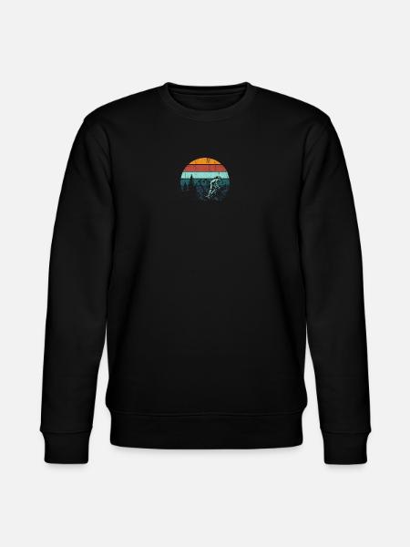 Retro Mountain Rider Sunset - Stanley/Stella CHANGER Unisex Organic Sweatshirt - black