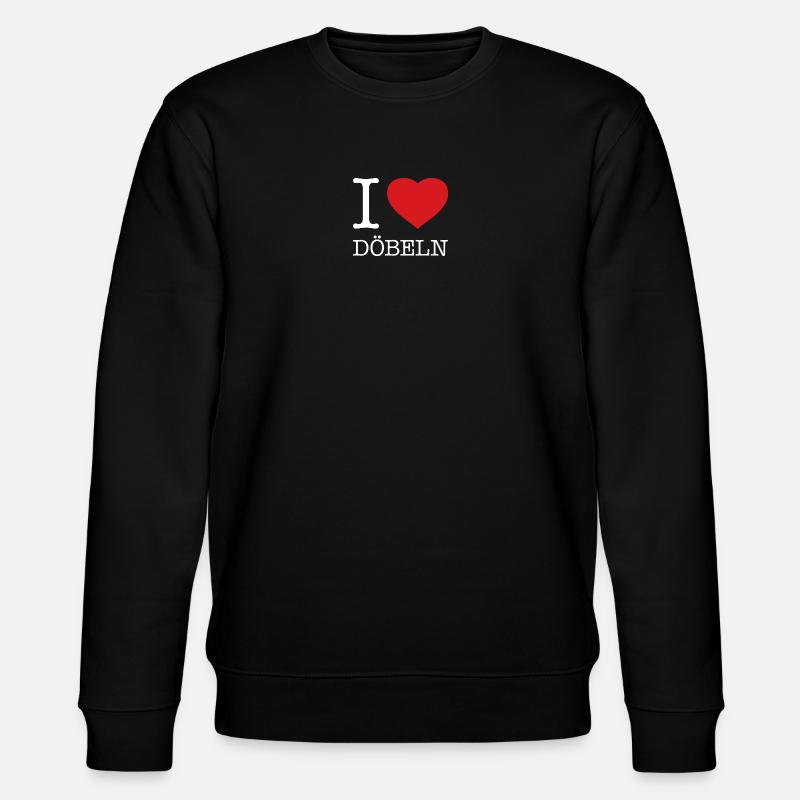 I LOVE DÖBELN - Stanley/Stella Unisex Bio-Sweatshirt CHANGER  - Schwarz