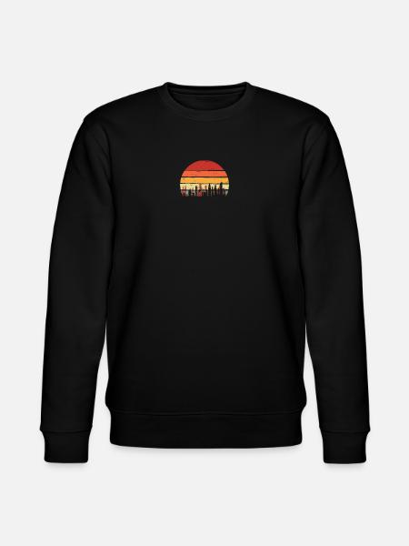 Retro Sunset City Skyline - Stanley/Stella Unisex Bio-Sweatshirt CHANGER - Schwarz