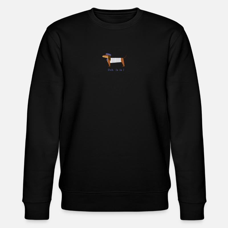 Dackel Ooh la la - Stanley/Stella Unisex Bio-Sweatshirt CHANGER - Schwarz