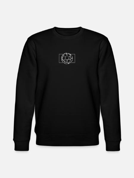 Heartbeat Soccer Lineart - Stanley/Stella CHANGER Unisex Organic Sweatshirt - black