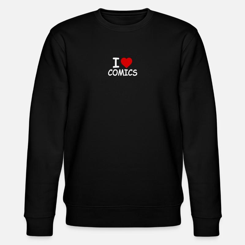 I Love Comics - Retro Bold - Stanley/Stella CHANGER Unisex Organic Sweatshirt - black