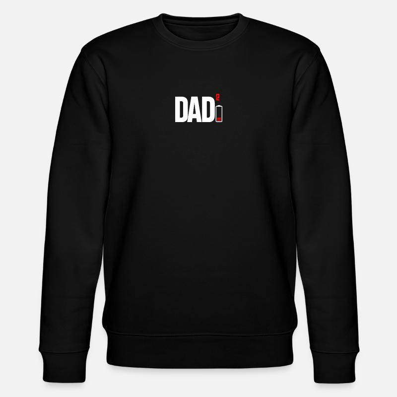 Papa Power Squared Batteriesymbol - Stanley/Stella Unisex Bio-Sweatshirt CHANGER  - Schwarz
