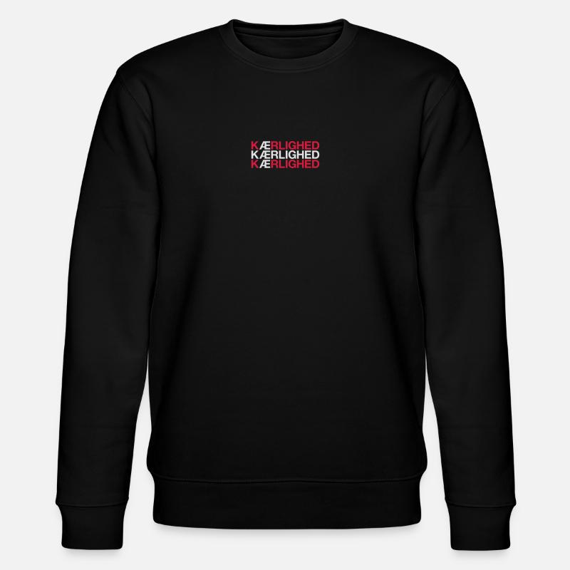 LOVE Danmark Danmark Dannebrog - Stanley/Stella økologisk unisex-sweatshirt CHANGER  - sort
