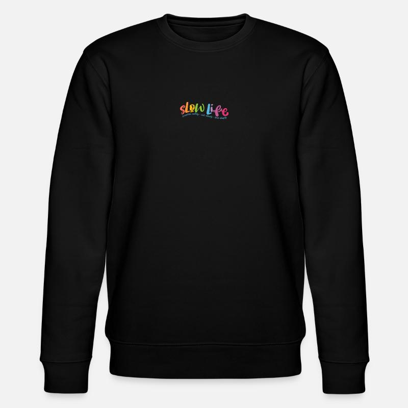 Langsames Leben - Stanley/Stella Unisex Bio-Sweatshirt CHANGER  - Schwarz