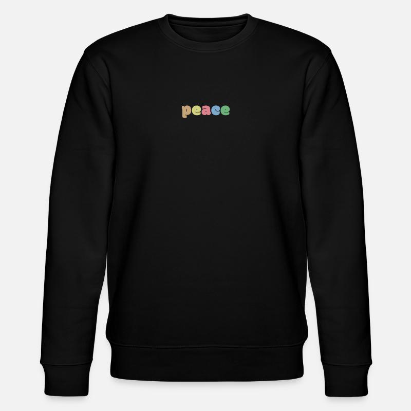 Friedensfarben - Stanley/Stella Unisex Bio-Sweatshirt CHANGER  - Schwarz