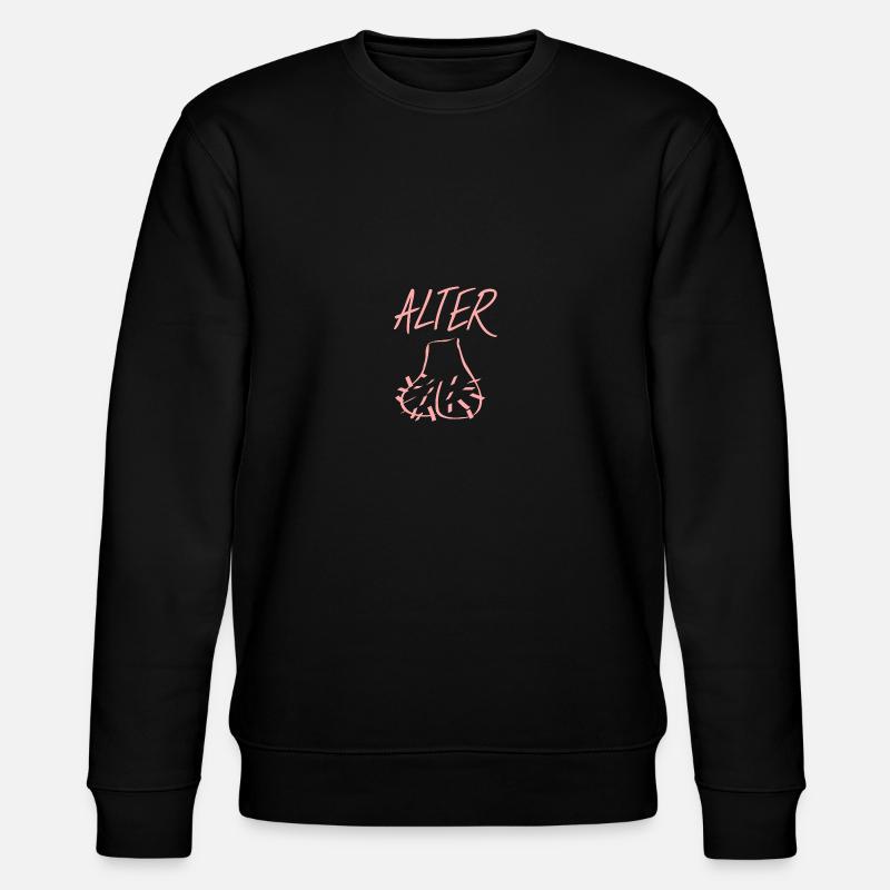 Alter Sack pink Lustige Geschenkidee - Stanley/Stella Unisex Bio-Sweatshirt CHANGER  - Schwarz