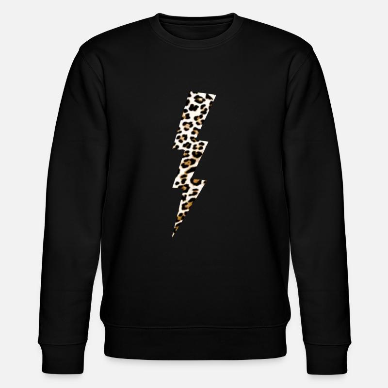 Leopard Lightning - Stanley/Stella CHANGER Unisex Organic Sweatshirt - black