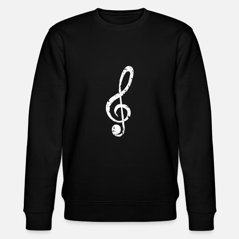 Notenschlüssel - Stanley/Stella Unisex Bio-Sweatshirt CHANGER  - Schwarz