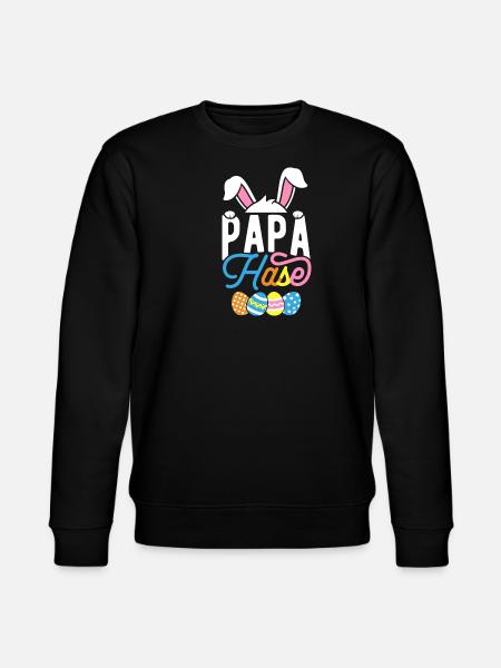 Papa Rabbit - Stanley/Stella CHANGER Unisex Organic Sweatshirt - black