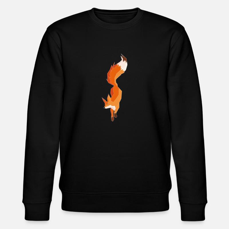 Fuchs Polygon Grafik - Stanley/Stella Unisex Bio-Sweatshirt CHANGER  - Schwarz
