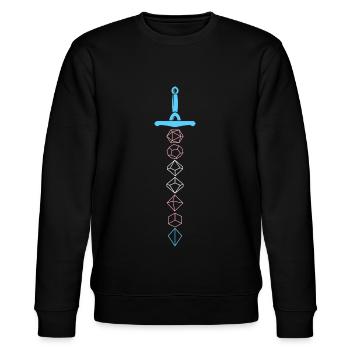 Transgender Schwert - Stanley/Stella Unisex Bio-Sweatshirt CHANGER  - Schwarz - Vorne - Nik (191cm) & Marisol (170cm)