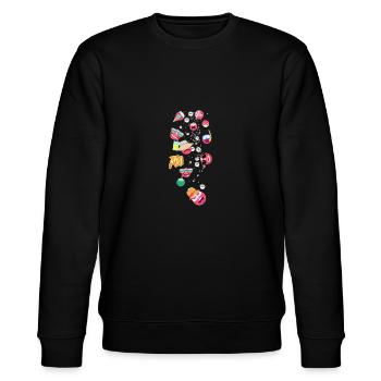 Sommer, Smileys,Urlaub,party,heisser sommer - Stanley/Stella Unisex Bio-Sweatshirt CHANGER  - Schwarz - Vorne - Nik (191cm) & Marisol (170cm)