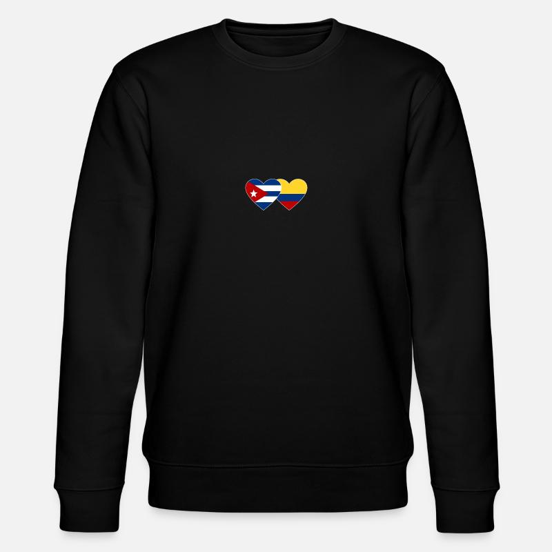 Cuba Colombie Drapeau Coeur - Sweat bio CHANGER Stanley/Stella Unisexe - noir
