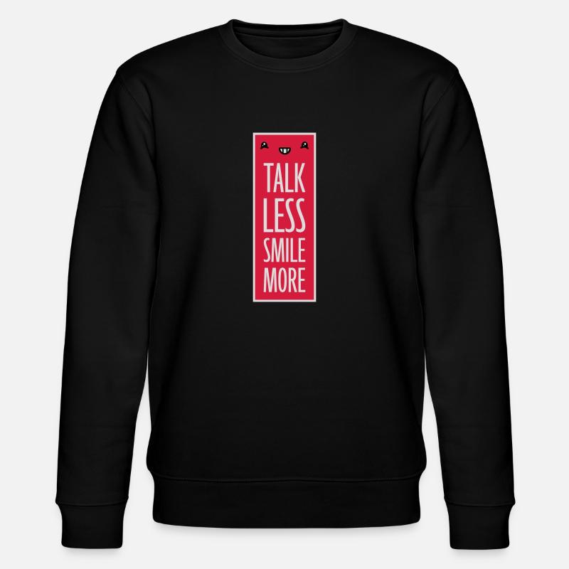 talk less smile more - Stanley/Stella Unisex Bio-Sweatshirt CHANGER - Schwarz