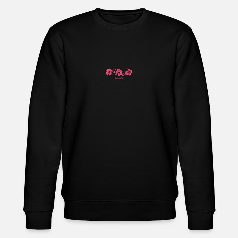 Florida Hibiskusblüte - Stanley/Stella Unisex Bio-Sweatshirt CHANGER  - Schwarz