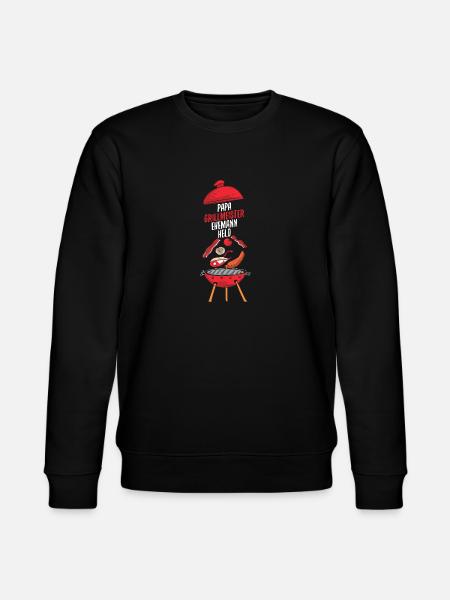 Papa Grillmeister Ehemann Held - Stanley/Stella Unisex Bio-Sweatshirt CHANGER - Schwarz