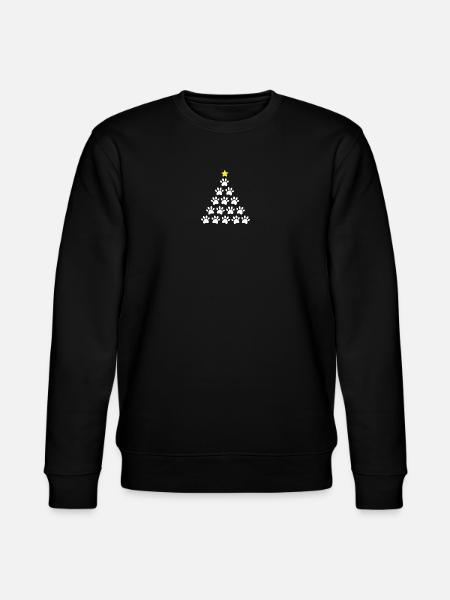 Weihnachtsbaum Pfote - Stanley/Stella Unisex Bio-Sweatshirt CHANGER - Schwarz