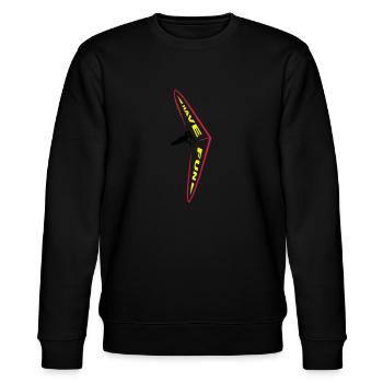 Hangglidingaction - Stanley/Stella Unisex Bio-Sweatshirt CHANGER  - Schwarz - Vorne - Nik (191cm) & Marisol (170cm)
