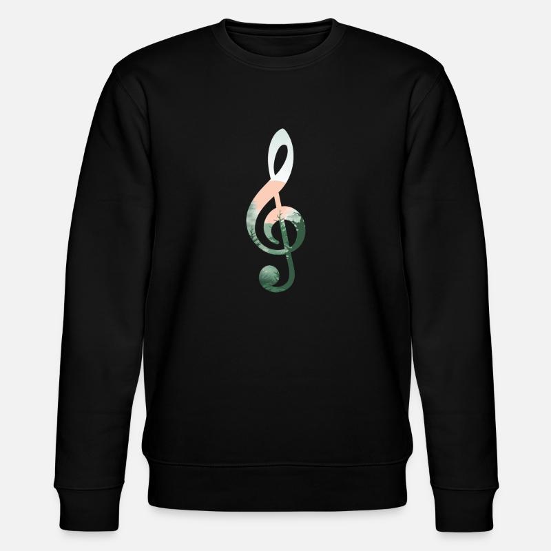 Paysage clé de sol - Sweat bio CHANGER Stanley/Stella Unisexe - noir