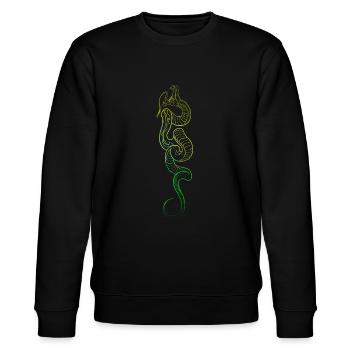 Originalschlange - Stanley/Stella Unisex Bio-Sweatshirt CHANGER  - Schwarz - Vorne - Nik (191cm) & Marisol (170cm)