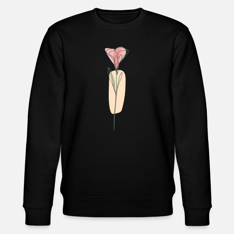 Flower - Stanley/Stella CHANGER Unisex Organic Sweatshirt - black