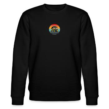 Oldtimer-Traktor - Stanley/Stella Unisex Bio-Sweatshirt CHANGER  - Schwarz - Vorne - Nik (191cm) & Marisol (170cm)