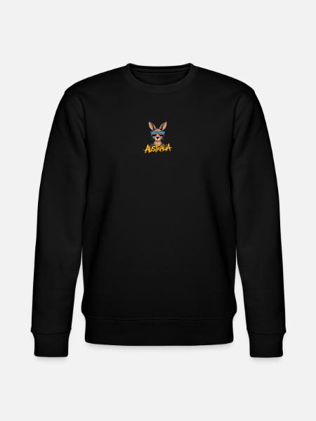 Cool Kangaroo with Sunglasses - Stanley/Stella CHANGER Unisex Organic Sweatshirt - black