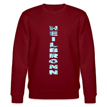 Heilbronn Deutschland Stadt Schrift Skyline Heimat - Stanley/Stella Unisex Bio-Sweatshirt CHANGER  - Burgunderrot - Vorne - Nik (191cm) & Marisol (170cm)