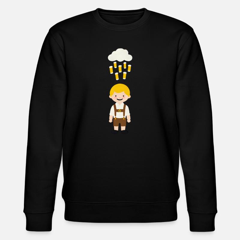 Bierregen über dem Lederhosenkind - Stanley/Stella Unisex Bio-Sweatshirt CHANGER  - Schwarz