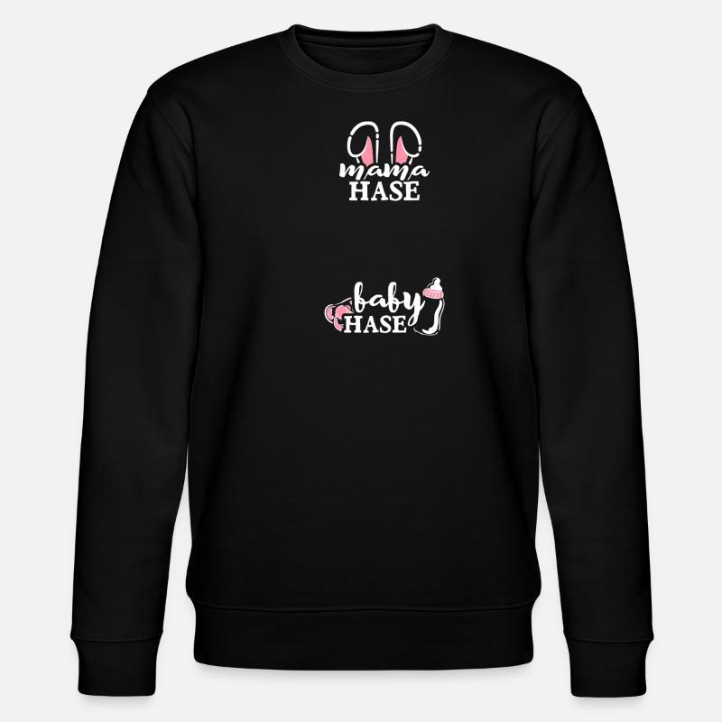 Maman Lapin Bébé Lapin Naissance Grossesse Devenir - Sweat bio CHANGER Stanley/Stella Unisexe - noir